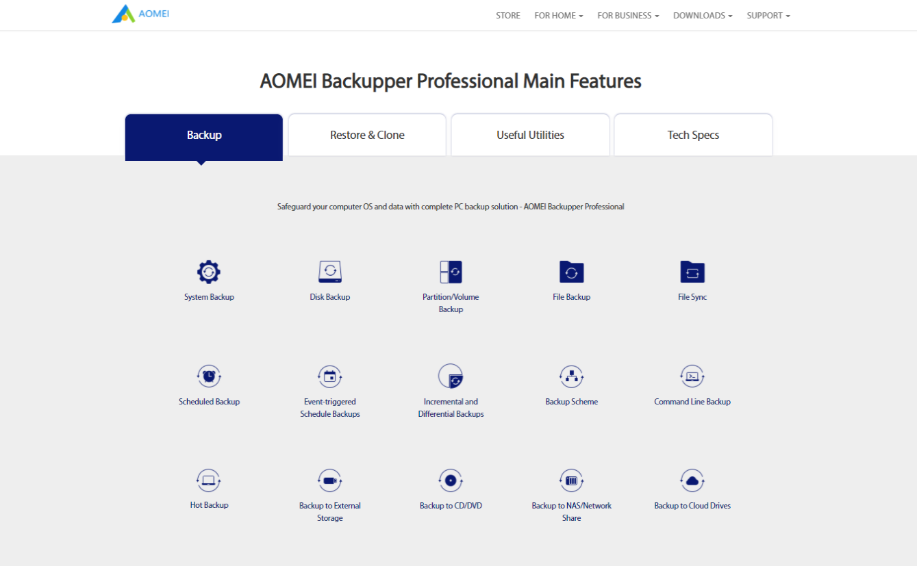 AOMEI Backupper Professional 7.3.0 download